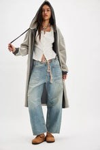 Load image into Gallery viewer, Free People Tomorrows Sweatshirt Cardigan /Dark Heather Grey Combo