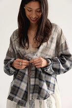 Load image into Gallery viewer, Free People We The Free Lexi Plaid Button Down/Forest Green