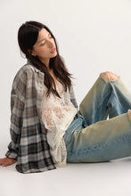 Load image into Gallery viewer, Free People We The Free Lexi Plaid Button Down/Forest Green