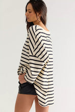 Load image into Gallery viewer, Free People We The Free Two Sense Long Sleeve Top/Ivory Combo