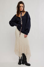 Load image into Gallery viewer, Free People We The Free Montreal Oversized Thermal Henley/Black