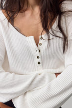 Load image into Gallery viewer, Free People We The Free Montreal Oversized Thermal Henley Shop All We The Free/Clean Ivory