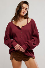 Load image into Gallery viewer, Free People We The Free Montreal Oversized Thermal Henley Shop All We The Free/Dionysus