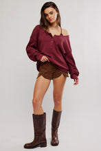 Load image into Gallery viewer, Free People We The Free Montreal Oversized Thermal Henley Shop All We The Free/Dionysus