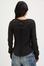 Load image into Gallery viewer, Free People We The Free Lucky Locket Tee/Washed Black Combo