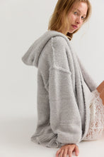 Load image into Gallery viewer, Free People Thistle Hooded Cardi/ Grey Combo