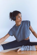 Load image into Gallery viewer, Free People Hot Shot Cropped Tee/Black
