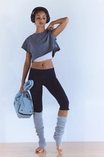 Load image into Gallery viewer, Free People Hot Shot Cropped Tee/Black