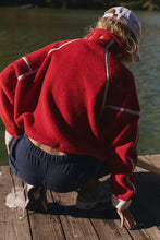 Load image into Gallery viewer, Free People Mountain High Half-Zip Fleece/Winterberry Combo