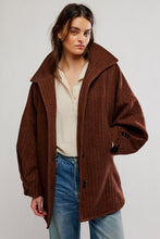 Load image into Gallery viewer, Free People Beau Cocoon Coat/Brown Combo
