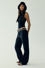 Load image into Gallery viewer, Free People Set On You Slim Solid Trousers/Black