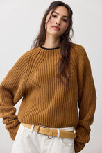 Load image into Gallery viewer, Free People Low Tide Knit Pullover /Almond Combo