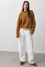 Load image into Gallery viewer, Free People Low Tide Knit Pullover /Almond Combo