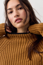 Load image into Gallery viewer, Free People Low Tide Knit Pullover /Almond Combo