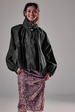 Load image into Gallery viewer, Free People We The Free Chelsea Vegan Suede Funnel-Neck Jacket/Black