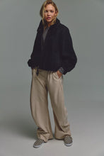 Load image into Gallery viewer, Free People We The Free Chelsea Vegan Suede Funnel-Neck Jacket/Black