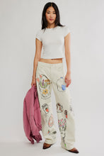 Load image into Gallery viewer, Free People We The Free Fable Printed Low-Rise Twisted Bowed Jeans/Tofu Combo