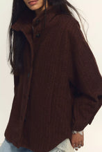 Load image into Gallery viewer, Free People Beau Cocoon Coat/Brown Combo