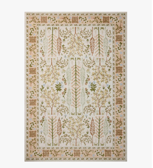 Rifle Paper X Loloi Canopy Collection Bough Printed Rug/Cream