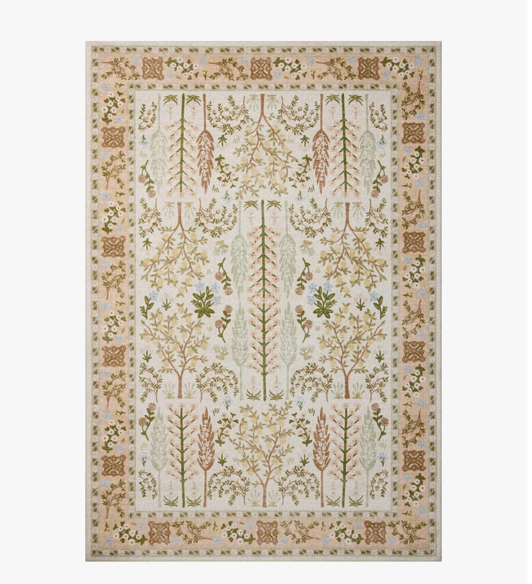 Rifle Paper X Loloi Canopy Collection Bough Printed Rug/Cream