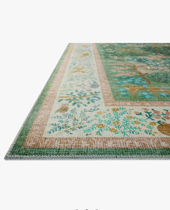Rifle Paper X Loloi Canopy Collection Woodland Printed Rug/Sage Blush