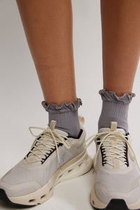Free People Movement Classic Ruffle Socks/Grey