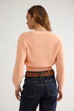 Load image into Gallery viewer, Free People Vienna Cotton Knit Cardi/Peach Puff