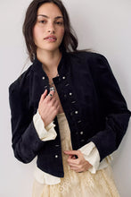 Load image into Gallery viewer, Free People Cloud Nine Ruffle Band Jacket/Black
