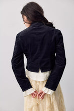 Load image into Gallery viewer, Free People Cloud Nine Ruffle Band Jacket/Black