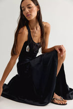 Load image into Gallery viewer, Free People Juliette Satin Maxi Skirt/Black