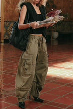 Load image into Gallery viewer, Free People We The Free Reef Curved Twill Cargo Pants/Aloe