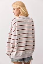 Load image into Gallery viewer, Free People Palm Springs Striped Pullover/Washed Blue Combo
