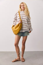 Load image into Gallery viewer, Free People Palm Springs Striped Pullover/Washed Blue Combo