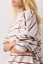 Load image into Gallery viewer, Free People Palm Springs Striped Pullover/Washed Blue Combo