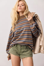 Load image into Gallery viewer, Free People Palm Springs Striped Pullover/Army Combo