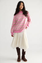 Load image into Gallery viewer, Free People Palm Springs Striped Pullover/Bubblegum Combo