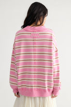 Load image into Gallery viewer, Free People Palm Springs Striped Pullover/Bubblegum Combo
