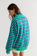 Load image into Gallery viewer, Free People Palm Springs Striped Pullover/Green Combo