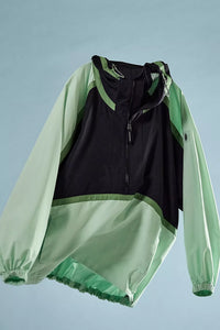 Free People Care FP Like The Wind Colorblock Jacket/Cactus Combo