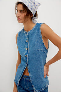 Free People We The Free Aimee Vest/Ultra Light Beam