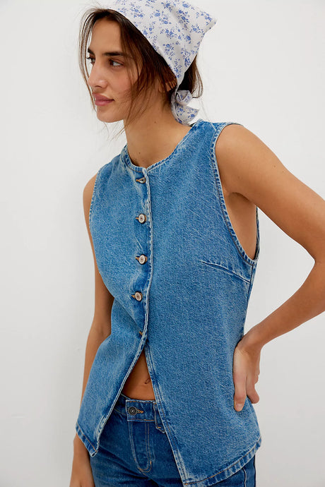 Free People We The Free Aimee Vest/Ultra Light Beam