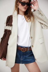 Free People We The Free Gallivanting Peekaboo Skort//Blue Rebel