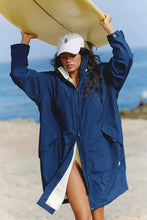 Load image into Gallery viewer, Free People Outbound Waterproof Fleece-Lined Long Parka /Midnight Navy Combo