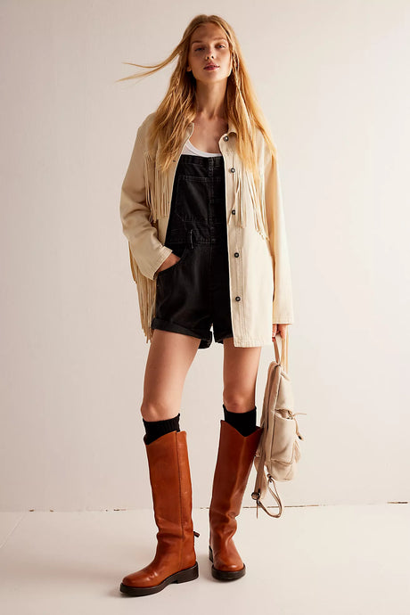 Free People We The Free Ziggy Shortalls/Mineral Black
