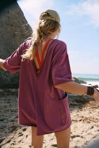 Free People Hot Shot Tee Romper/Clove