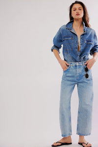 Free People We The Free Deep Trance Dropped Boyfriend Jeans/Sweet Dreams