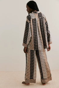 Free People Dreamy Days Pajama Set/Neutral Combo
