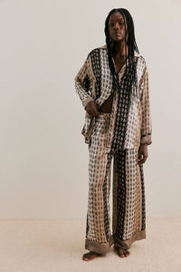 Free People Dreamy Days Pajama Set/Neutral Combo