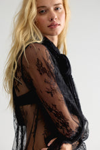 Load image into Gallery viewer, Free People Bali Ophelia Tuxedo Top/Black