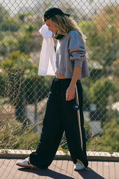 Free People One On One Mesh Pants/ Black